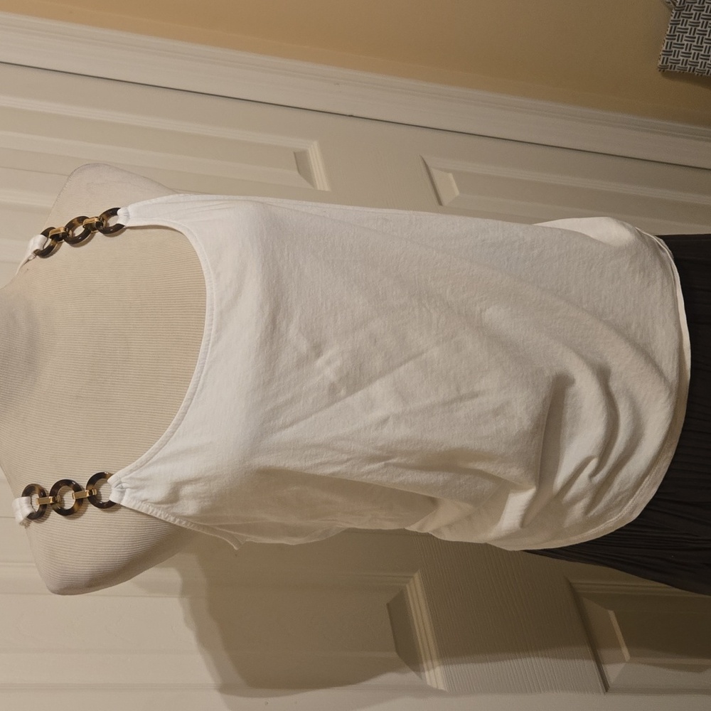Michael KORS Tortoise Accent Tank Top Sz M